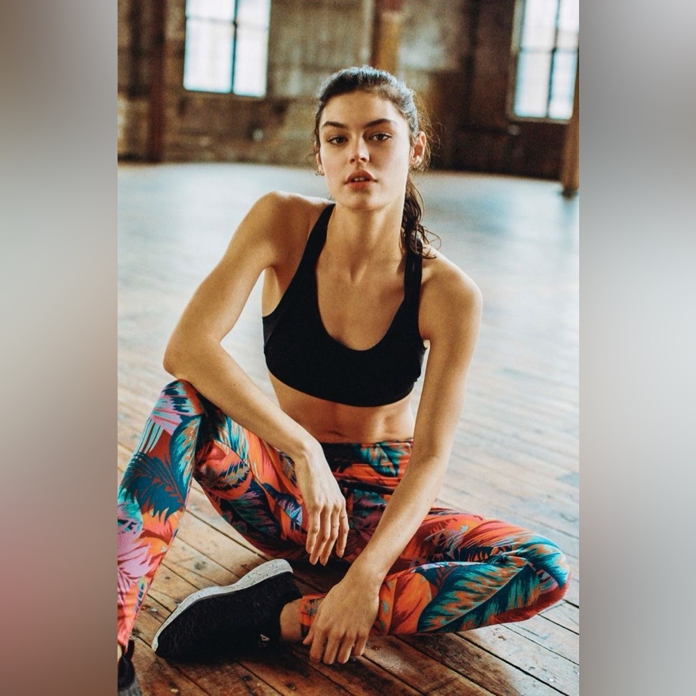 Free People Movement + Onzie Cut Away High Rise Printed Legging In Lanai Combo